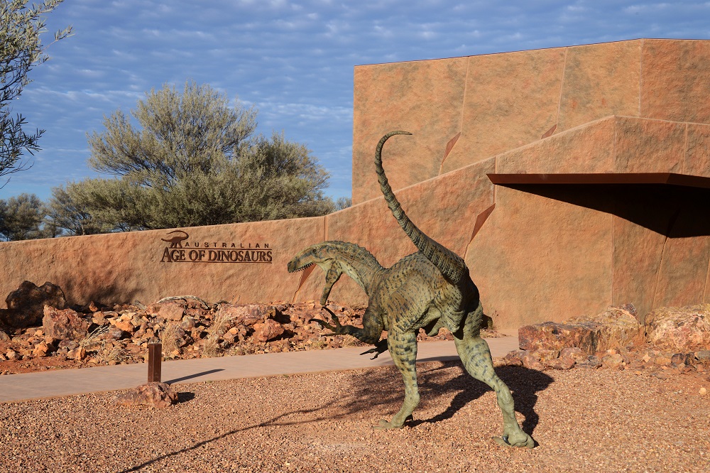 Main entrance to the Australian Age of Dinosaurs - Winton
