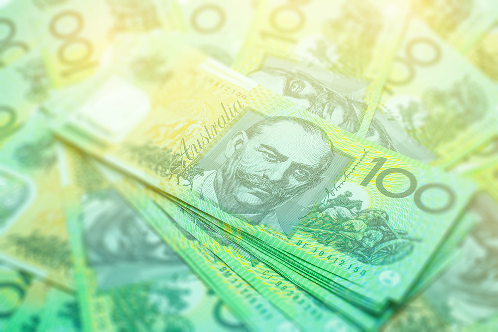 Australian banknotes Background.