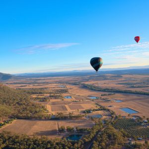 Hot air balloons over the hunter valley
